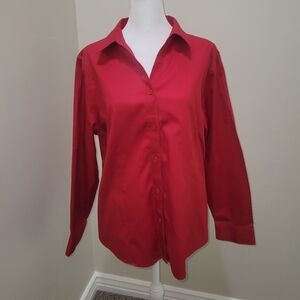 Like new red Chicos Iron Free Dress Shirt
